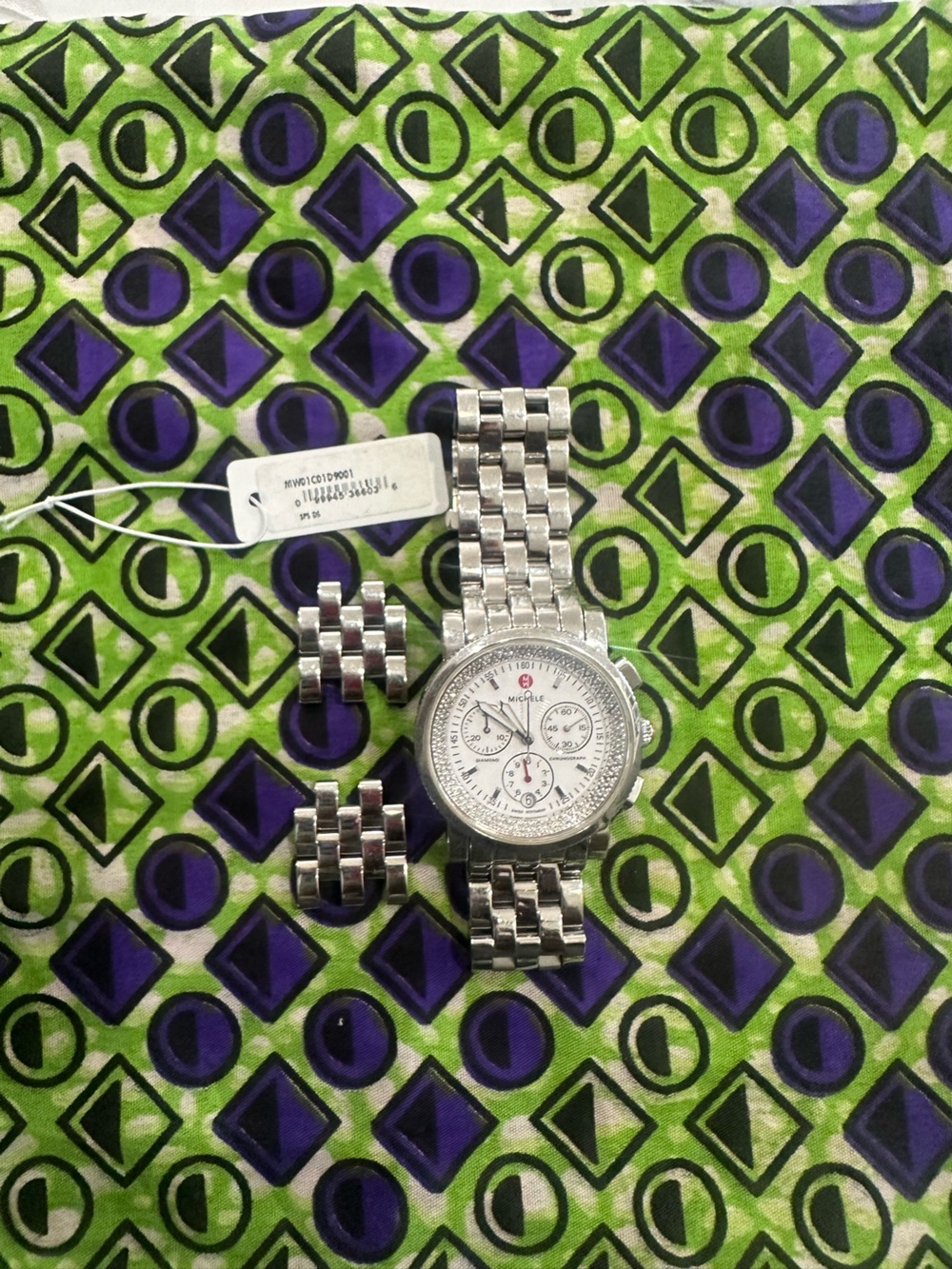 Michele Sport Sail Diamond-Accent Chronograph Watch